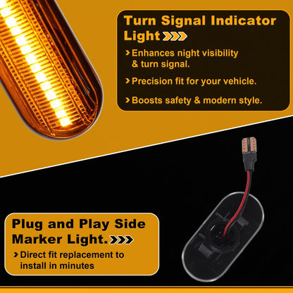 Side Marker Fender Light for Nissan Interstar Bus (2003–2010) Transparent Lens