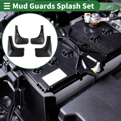 Mud Flaps Splash Guards for Chevrolet Malibu (2012-2015) with Mount Accessories