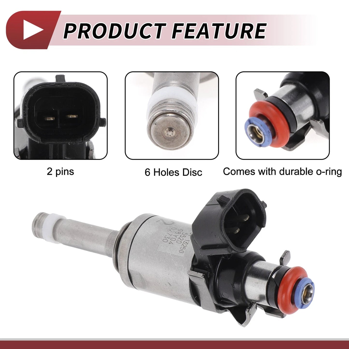 Fuel Injector No.PY01-13-250 for Mazda 6 2.5T (2018–2020) 1 Pc Black