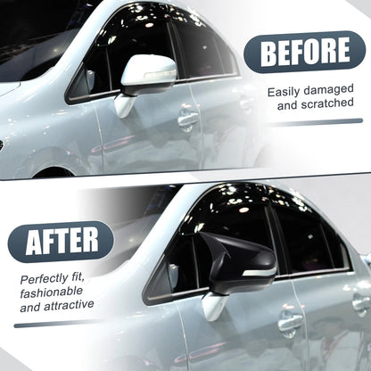 Pair Rearview Mirror Cover Overlay Gloss Black for Honda Civic (2012–2015)