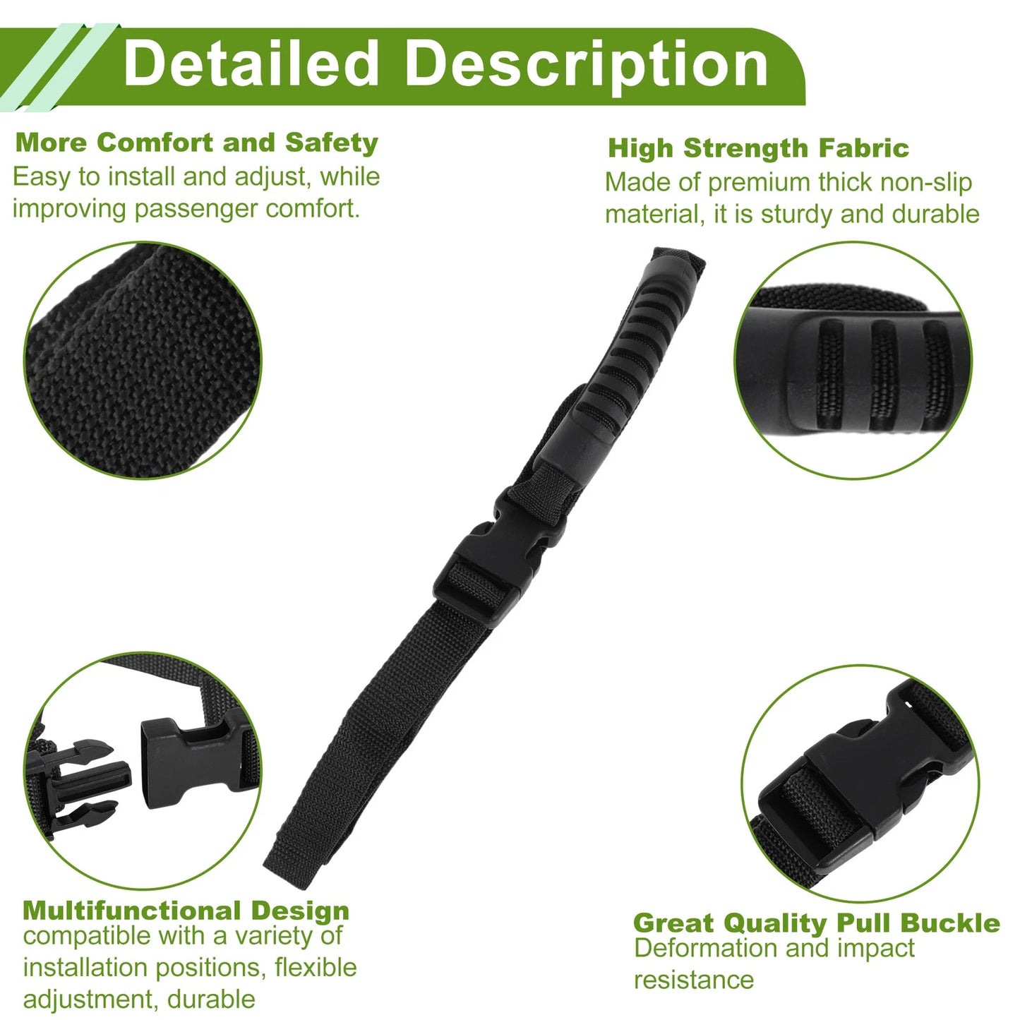 Roll Bar Grab Handles for Jeep Wrangler JL (2018–2024) Black