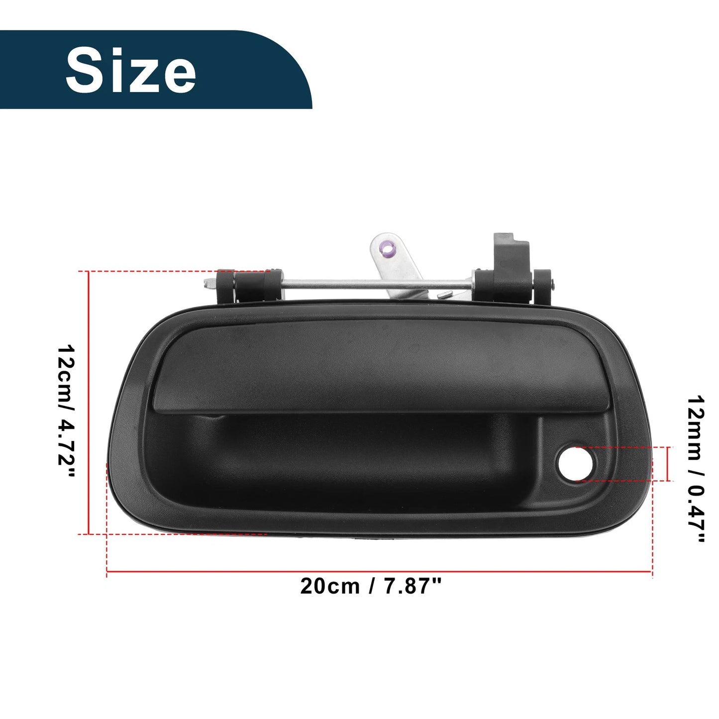 Tailgate Handle Bezel for Toyota Tundra (2007–2021) Black with Key Hole