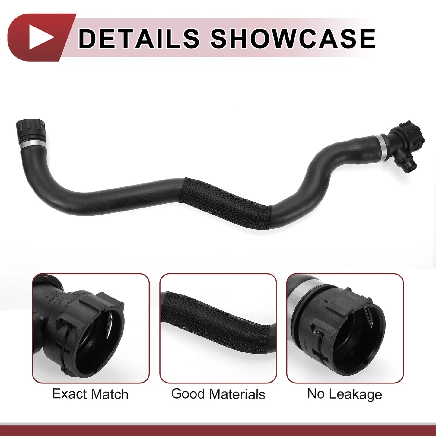 Radiator Coolant Hose for BMW 530i 540i (2017–2020) No. 17128602870 Rubber