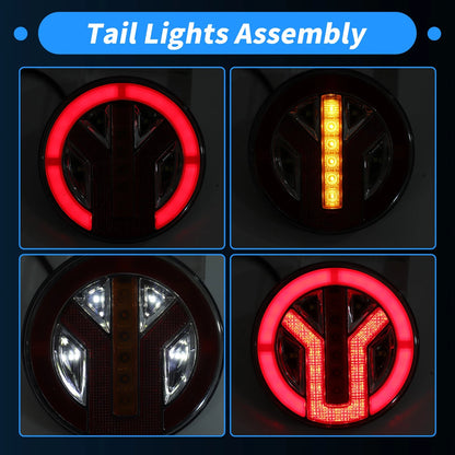 Rear Lights for 12-24V Vehicles (Red Yellow)