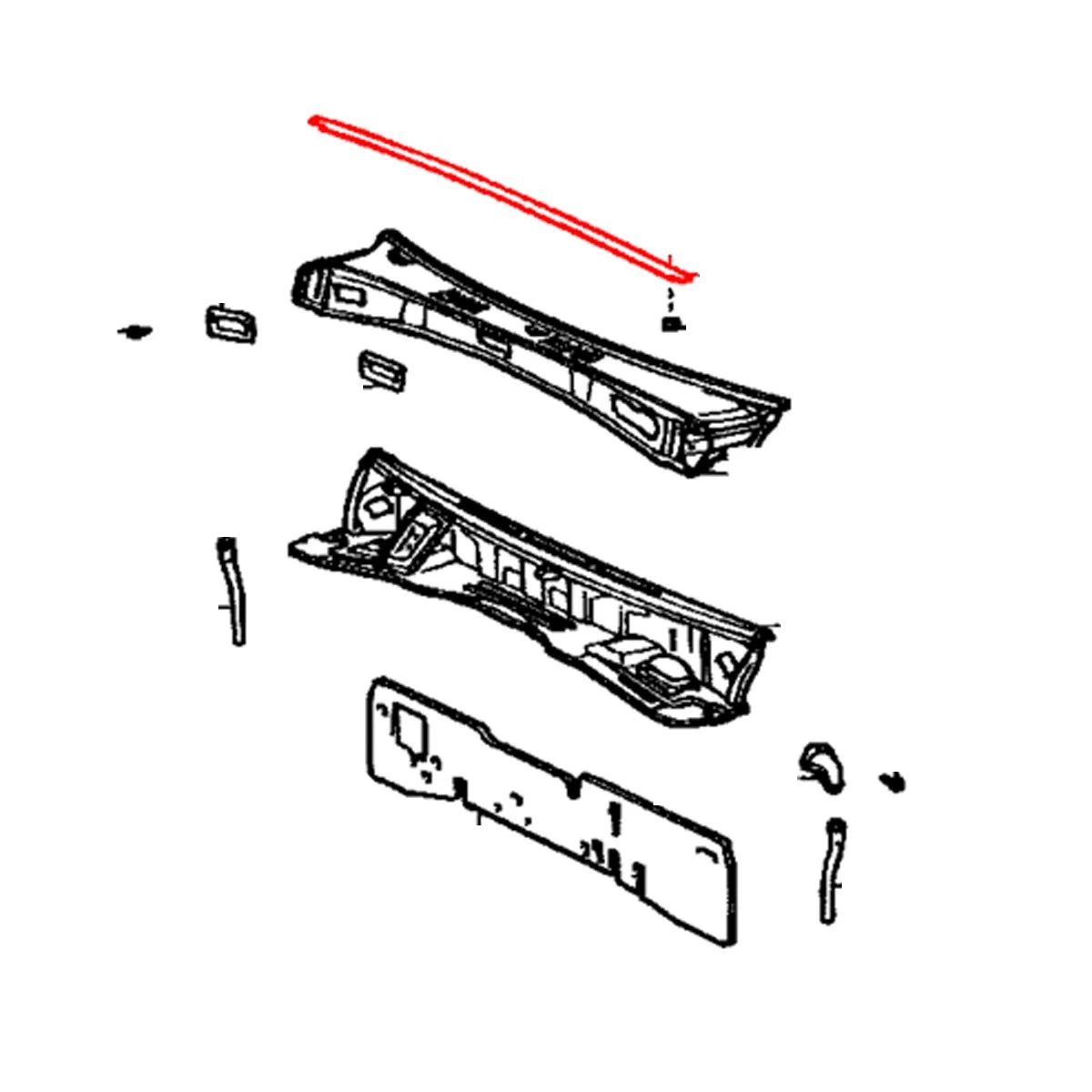 Hood to Cowl Weatherstrip for Toyota Land Cruiser BJ60 FJ62 HJ61 (1980–1992)