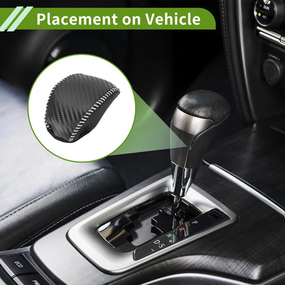 Gear Shift Knob Cover for Toyota RAV4 (2019–2024) Black Carbon Fiber
