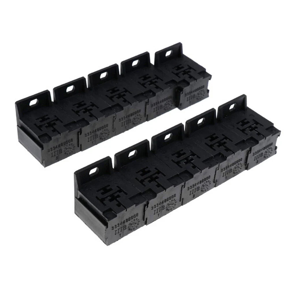 10 x 30A-80A 5 Pin Relay Sockets Connectors with 50 x 6.3mm Terminals