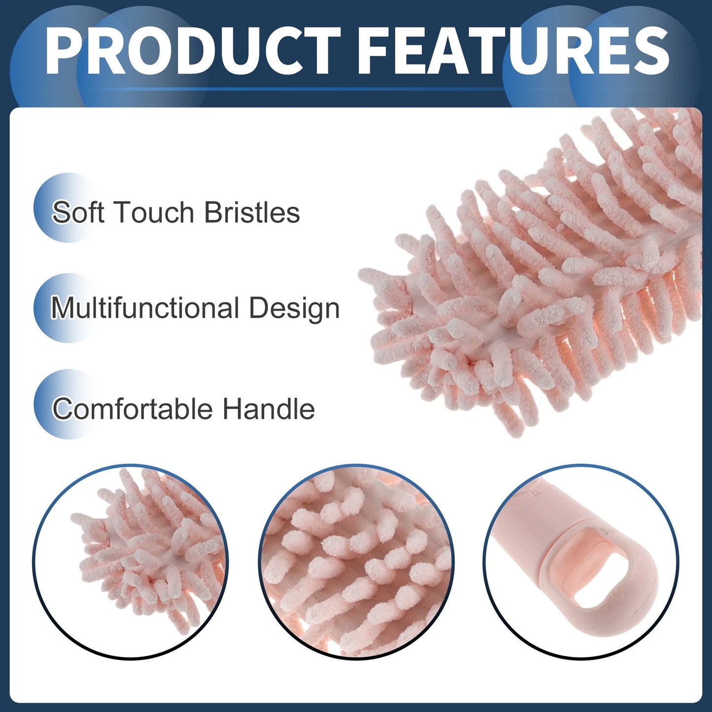 Car Wheel Brush for Nordic Light Pink Chenille (22")
