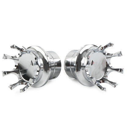 Crown Front Axle Nut Cover Pair for Harley Softail Sportster Road King (Chrome)