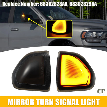 2X LED Mirror Turn Signal Light for Dodge (68302828AA, 68302829AA)
