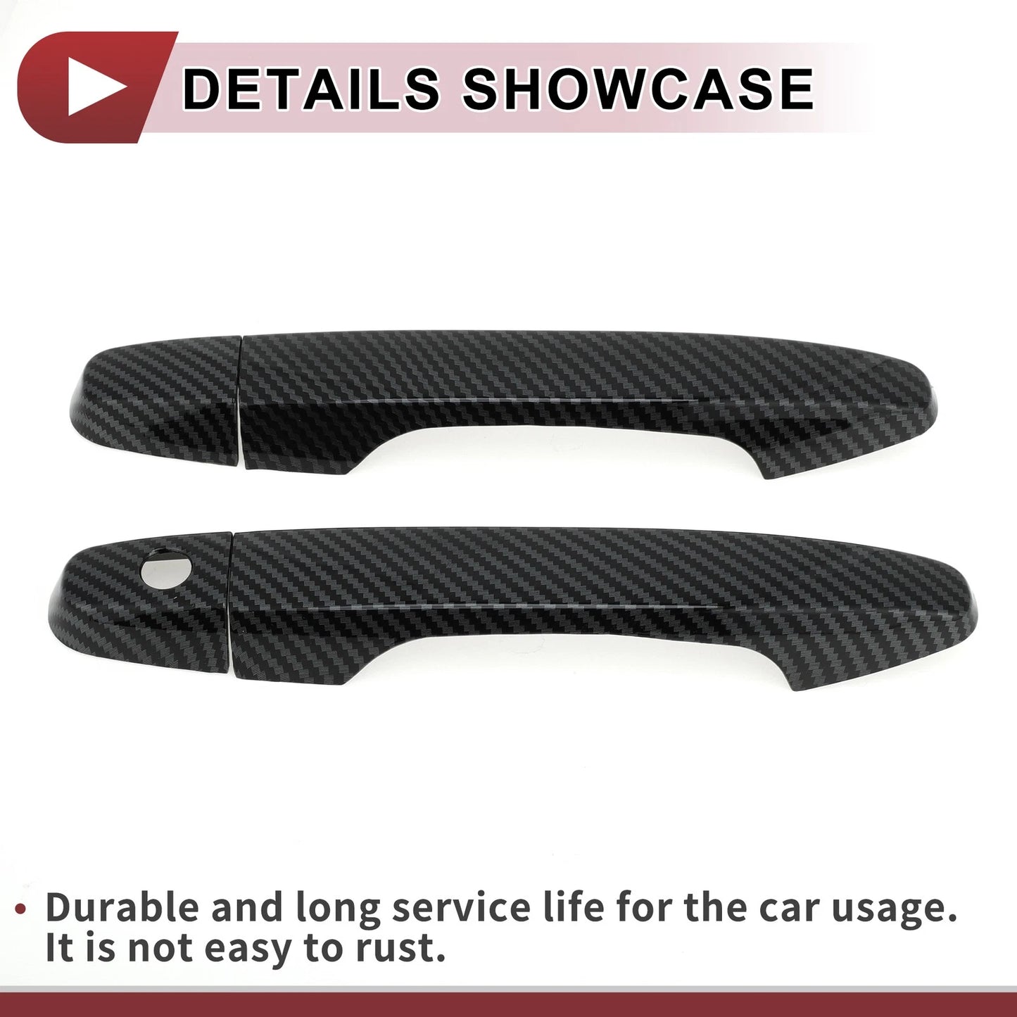 Set of 4 Car Door Handle Covers for Honda CR-V (2012–2016) Black ABS