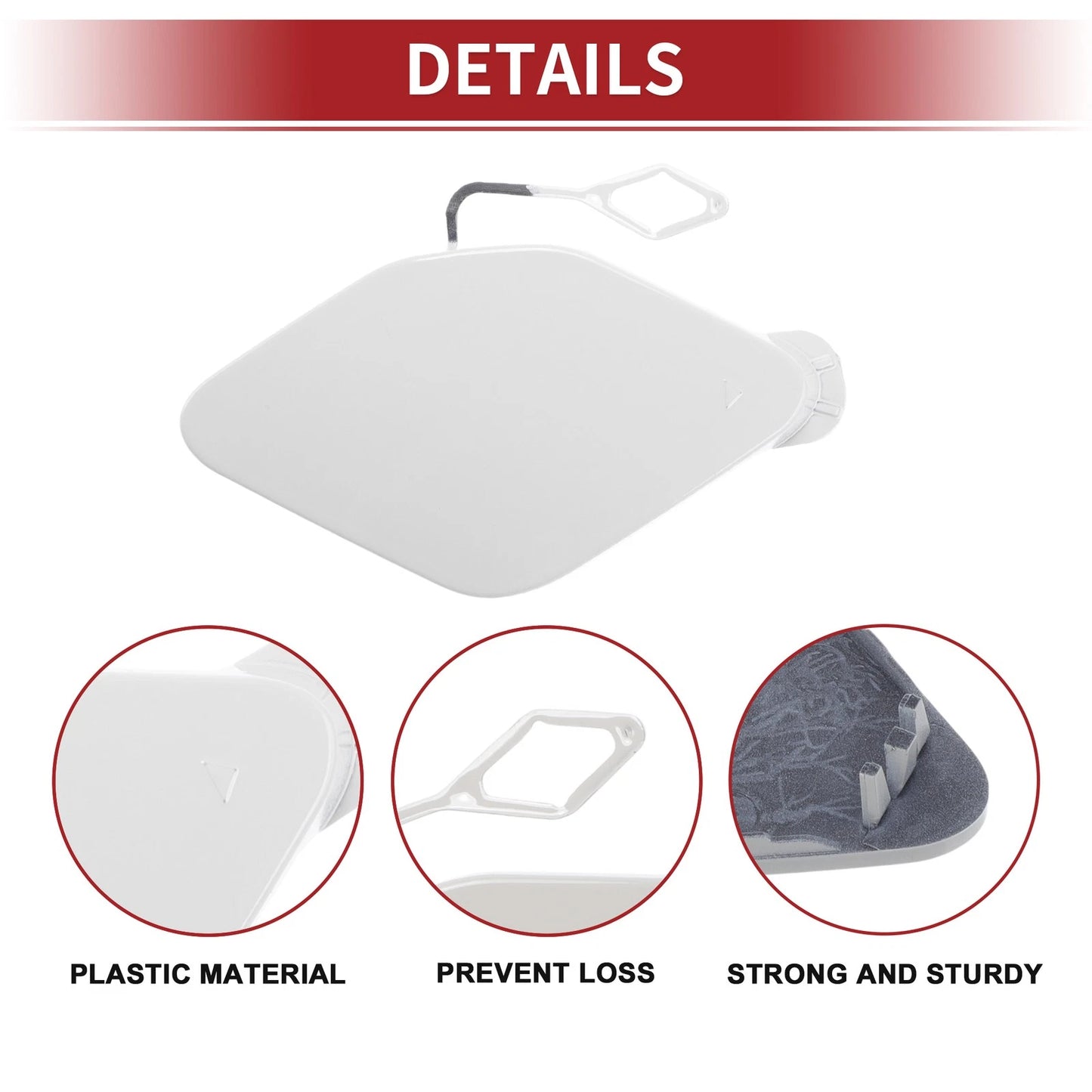 Front Tow Hook Cover for BMW 320i (2016–2018) No. 51117396837 White