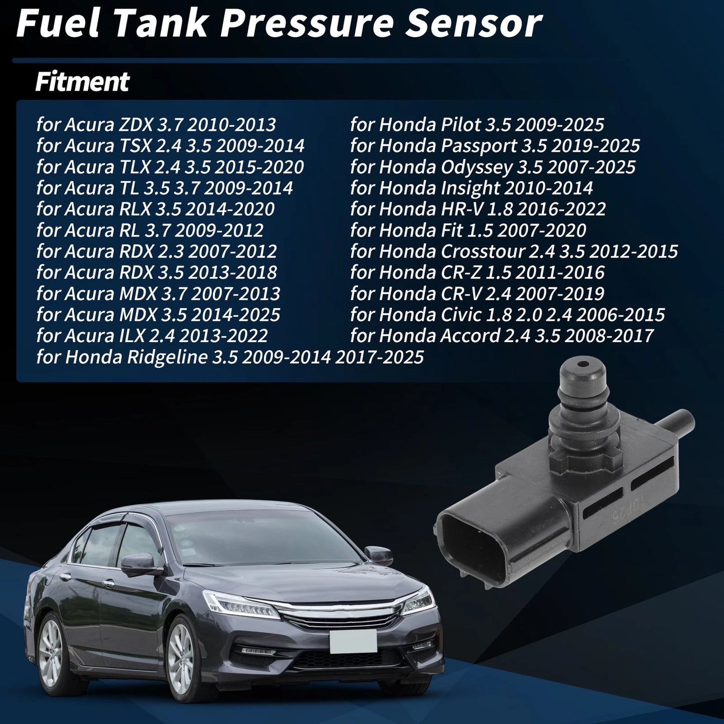 Fuel Tank Pressure Sensor No.37940SNAA01 for Honda CR-V 2.4 (2007–2019)