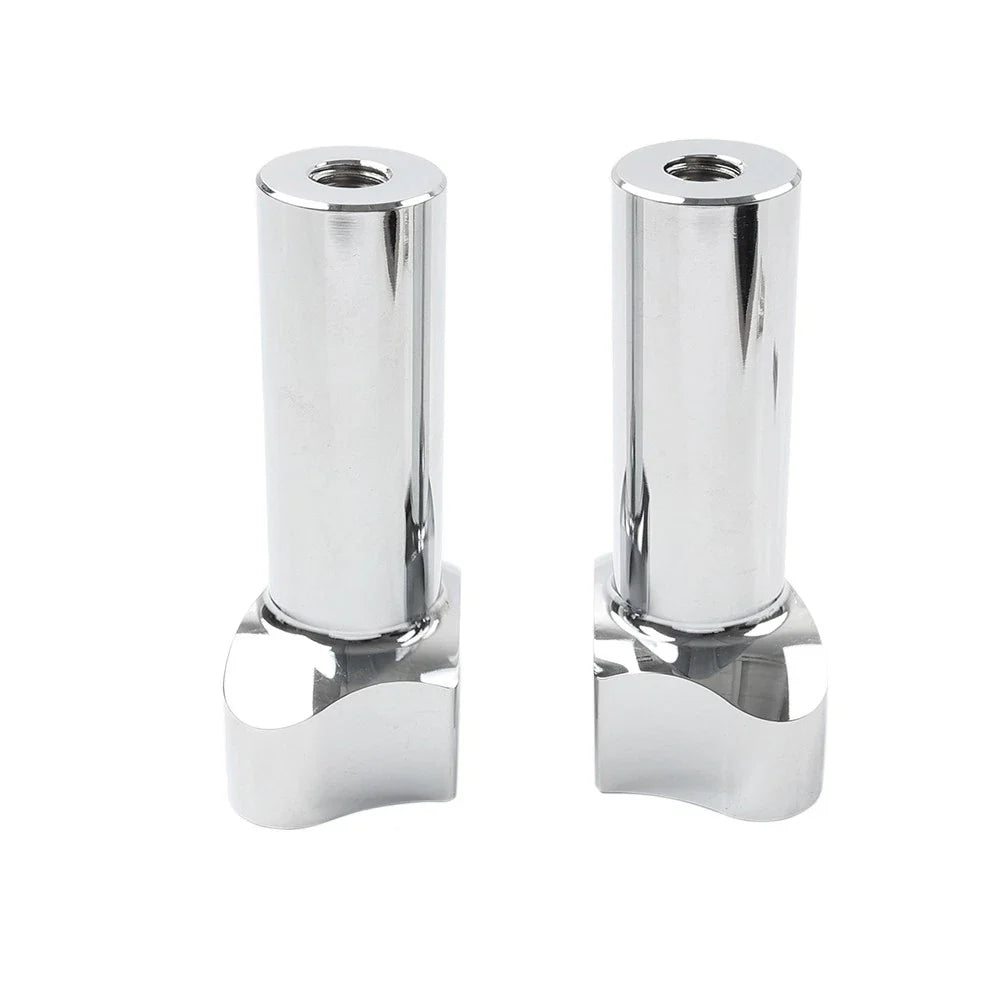4" CNC Straight Handlebar Risers for Harley Sportster Dyna Softail (2004-2023)