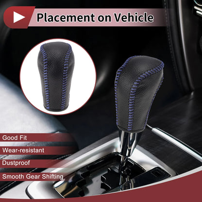 Gear Shift Knob Cover for Honda Inspire (1 Pc, Blue Faux Leather)