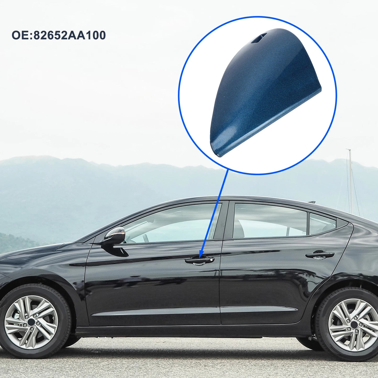 Front Left Door Handle Cover for Hyundai Elantra MK7 (2020–2023) No. 82652AA100 Blue