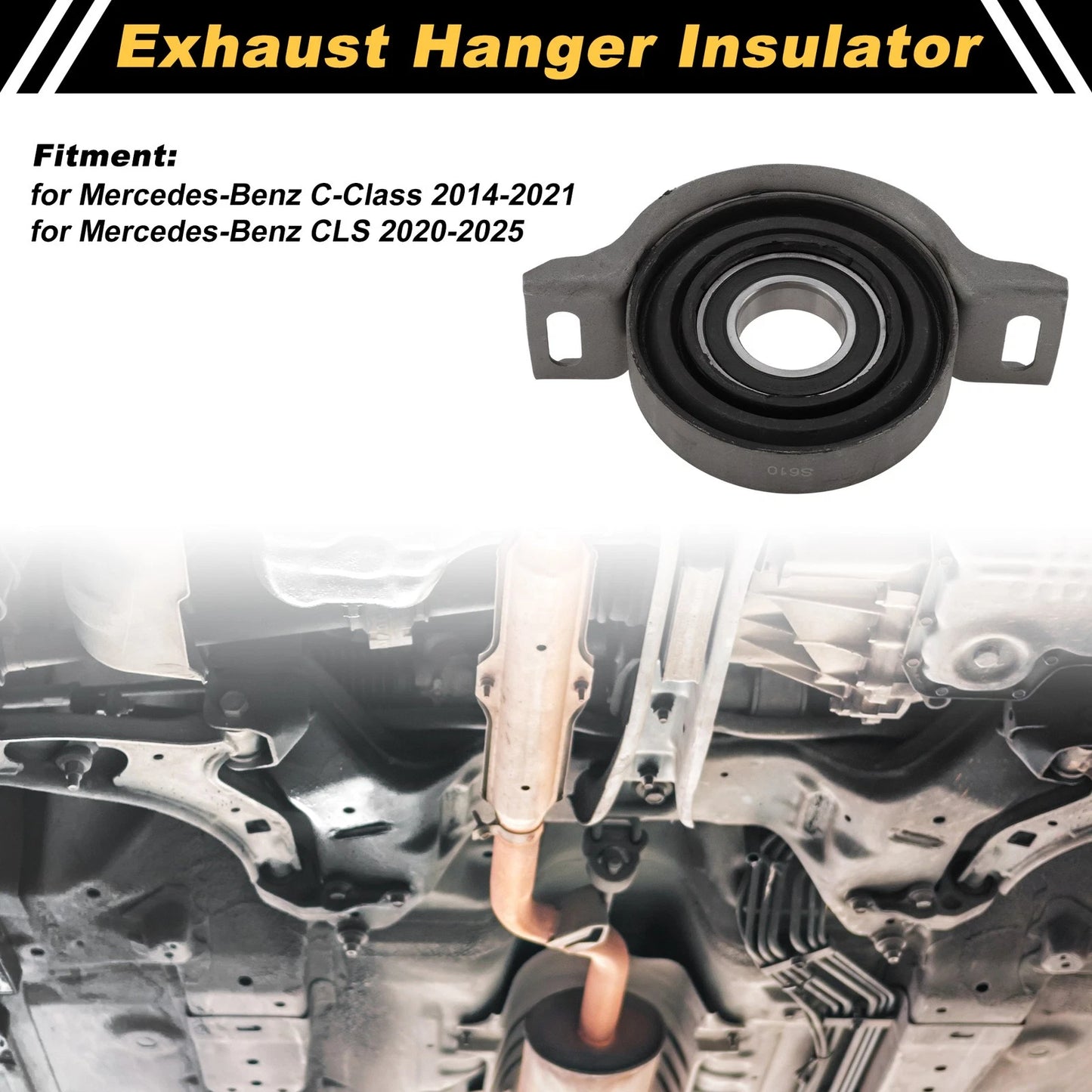Muffler Exhaust Hanger for Mercedes-Benz C-Class (2014–2021) 2054108201 Metal Rubber