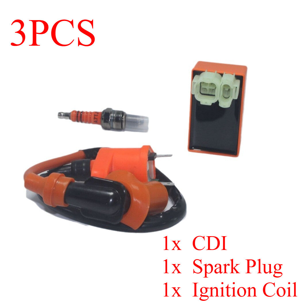 CDI, Spark Plug, Ignition Coil Set for GY6 Scooter Moped ATV (50cc–150cc)