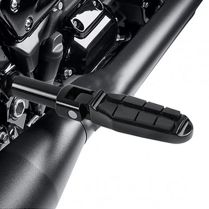 Black Rear Passenger Foot Pegs for Harley Softail Street Bob (2018-2025)