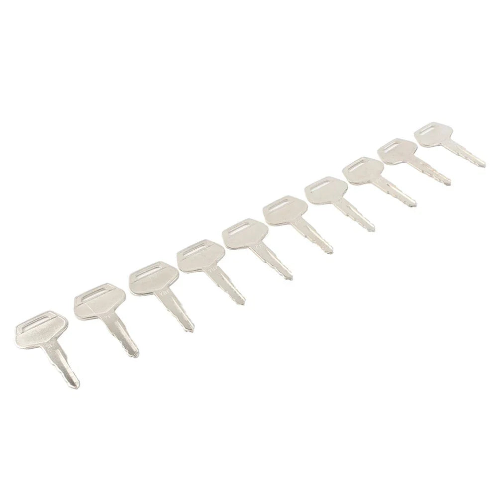 10 x Ignition Keys Metal for Komatsu Excavator Dozer Loader