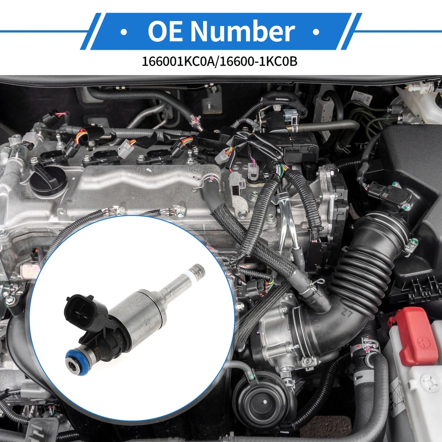Fuel Injector 166001KC0A/16600-1KC0B for Nissan Juke 1.6T (2011–2017)