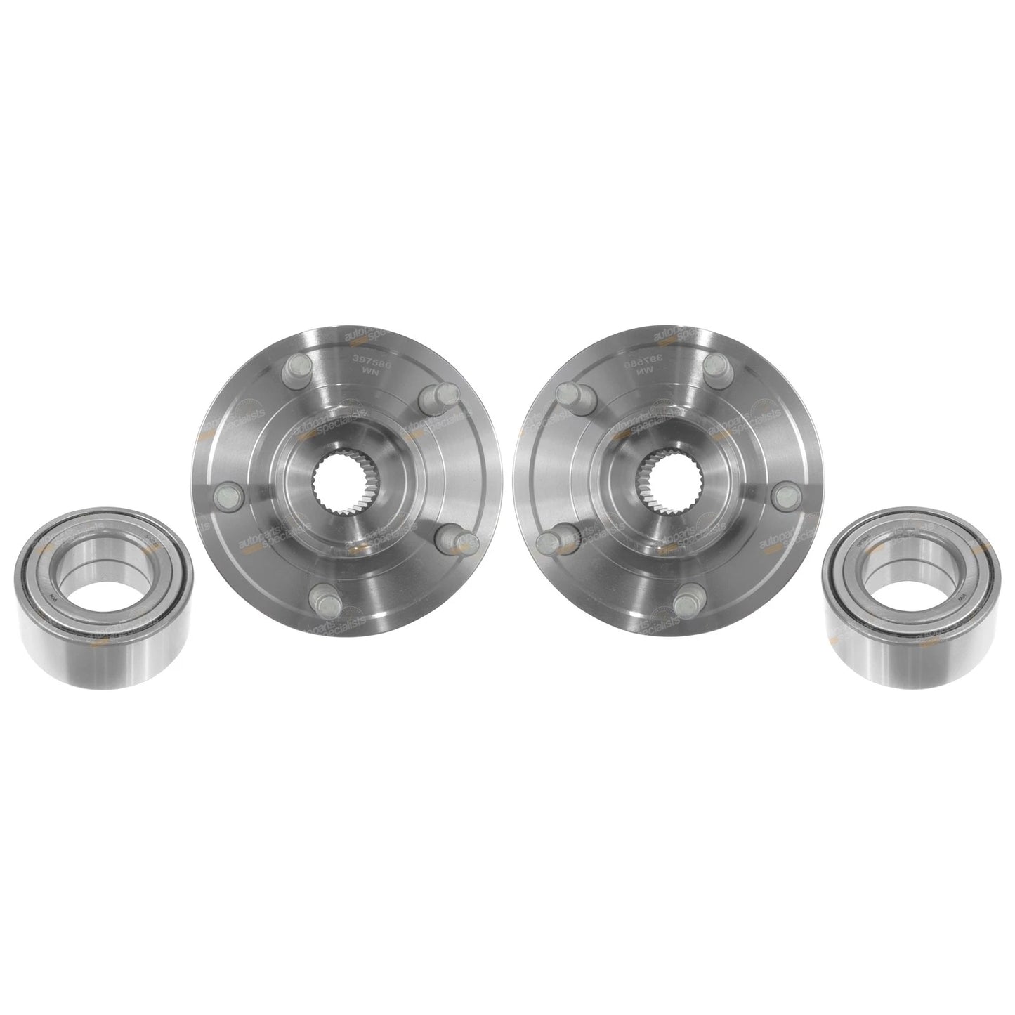 Set of 2 Front Wheel Bearing Hub Assemblies for Ford Territory (2004–2011)