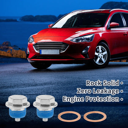 Set of 2 M20x1.5 Copper Oil Drain Plug with Gasket for Car Motorcycle