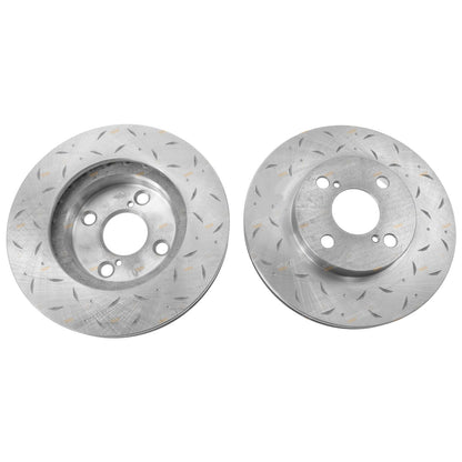 Front Slotted Dimple Drilled Disc Rotors for Corolla (2001–2007)