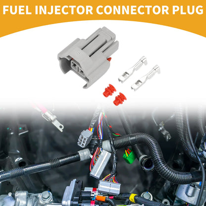 2 Pin Fuel Injector Connector Plug for Hyundai Elantra Sonata Santa Fe