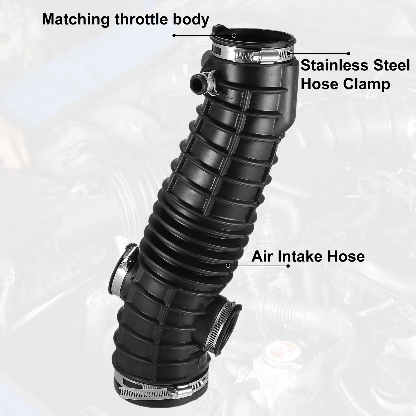Air Cleaner Intake Hose with Clamps for Honda Pilot 2006–2008 (17228-RYP-A00)
