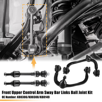 6 Pcs Front Suspension Kit for Ford F-150 (2005–2008) No.K80306 Black