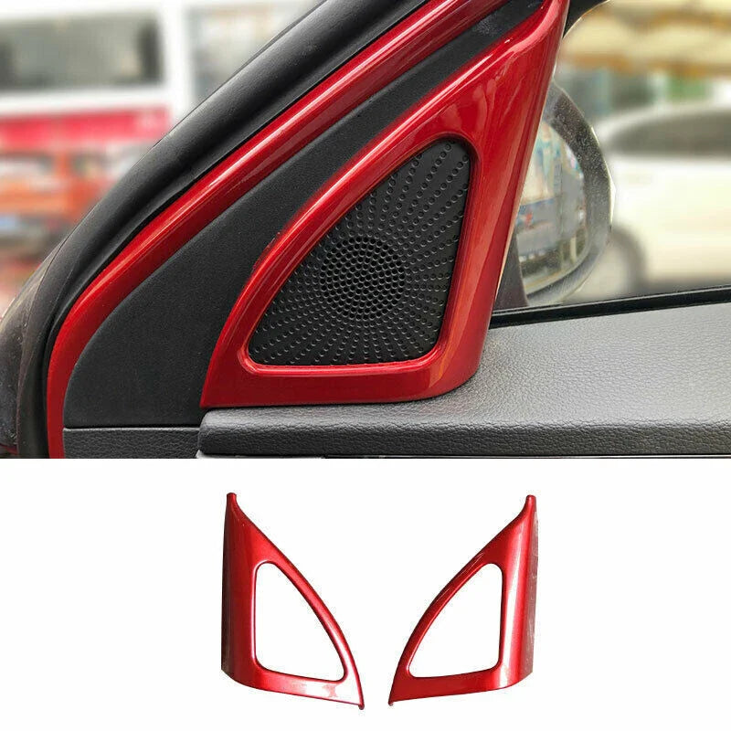 9 x Red ABS Interior Cover Trim Decor for Kia Forte/K3 (2019–2022)