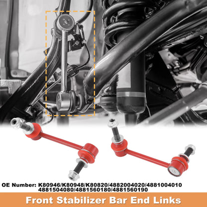Set of 4 Front Sway Bar Links Bushings for Toyota Tacoma (2005–2017) K80946/K80948