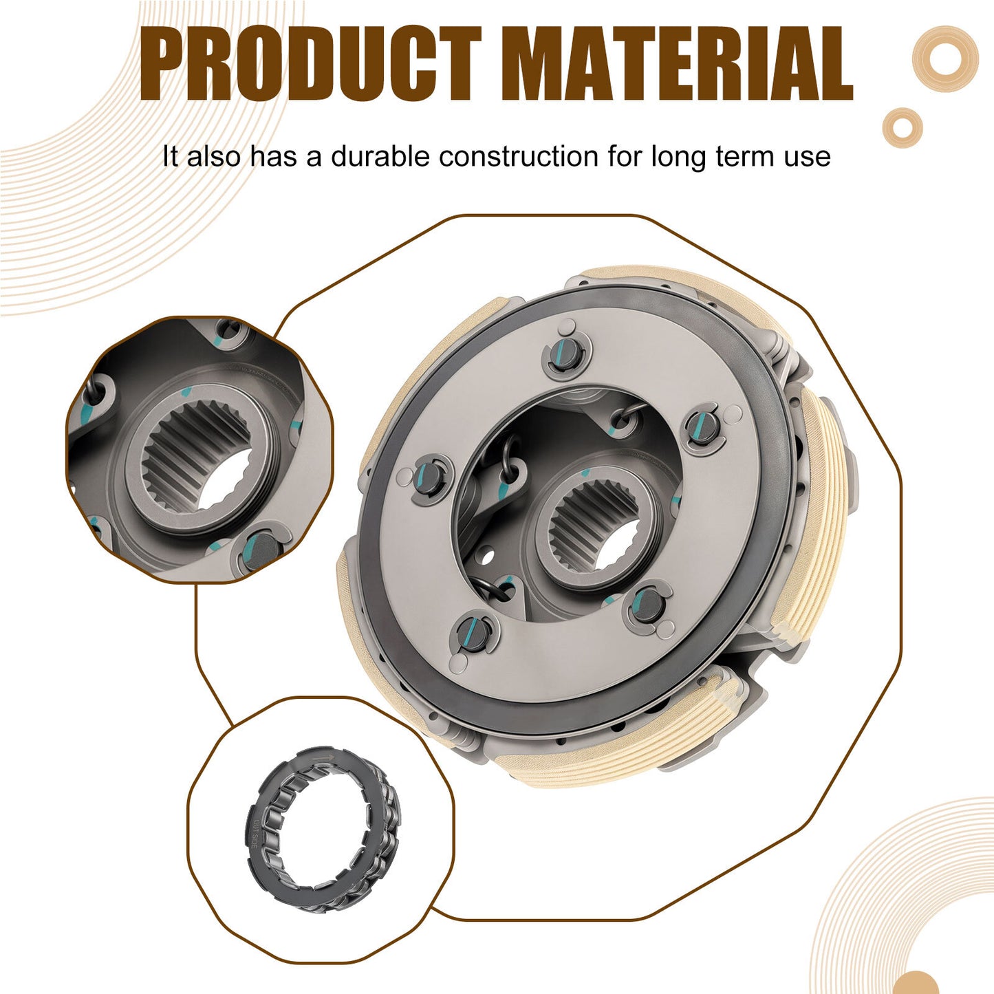 Wet Clutch Centrifugal Carrier & One Way Clutch Bearing for Honda FourTrax (1988–2000)