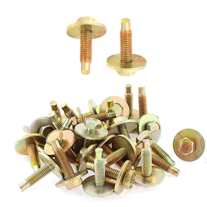 30Pcs Auto Metal Screw Body Mudguard Retainer Clips for Universal Fit