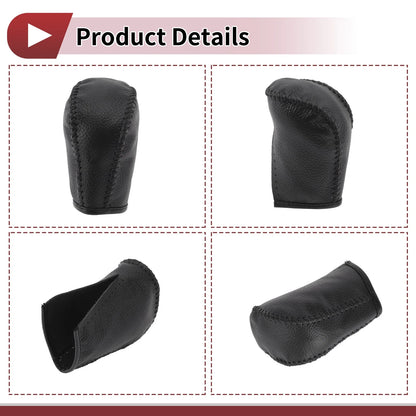1Pc Gear Shift Knob Cover for Subaru Forester (2006–2012) Black Faux Leather
