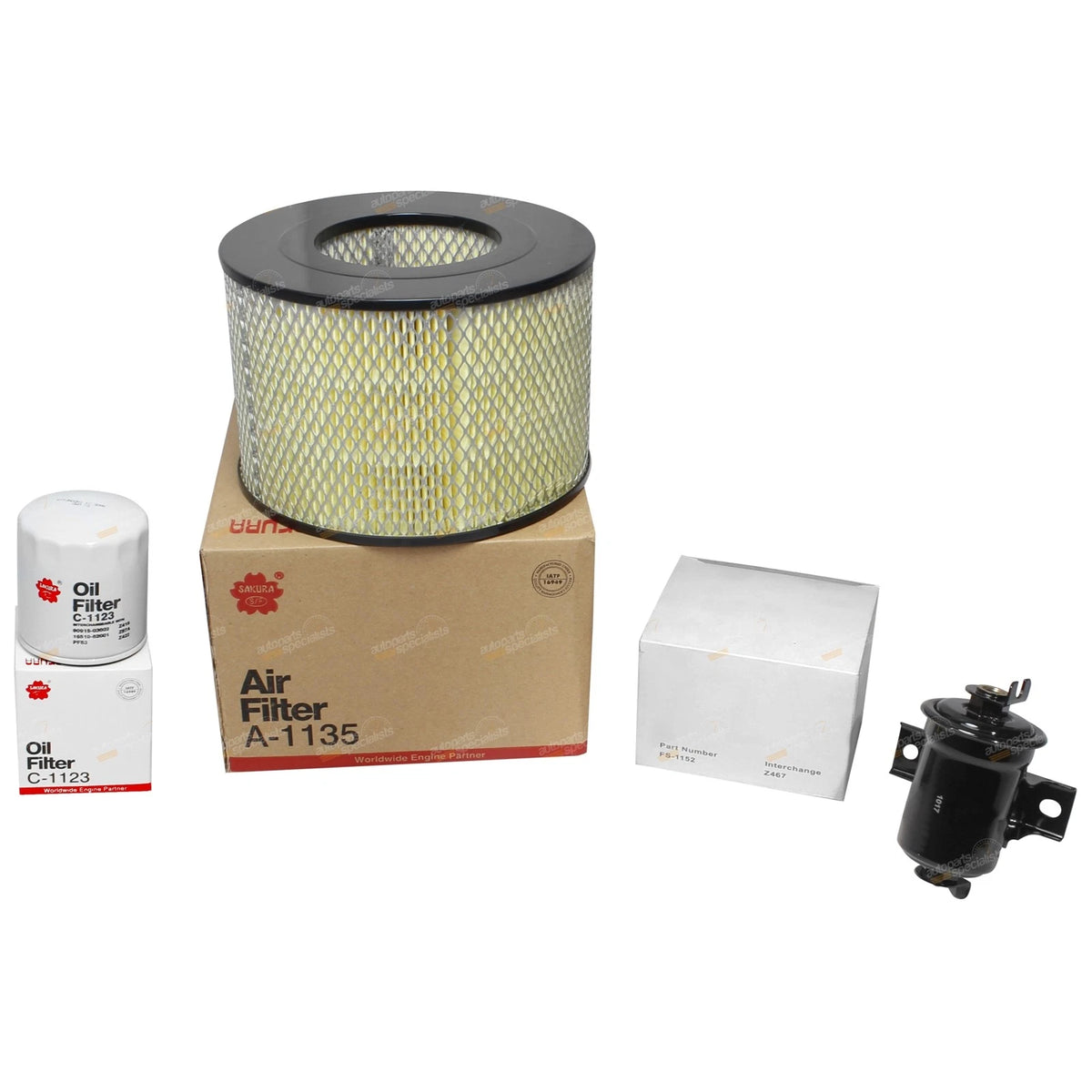 Oil Air Fuel Filter Service Kit for Landcruiser FZJ80 (1996–1998)
