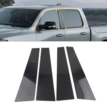 Pillar Post Set Door Window Trim Covers for Dodge Ram 1500 (2019-2024)
