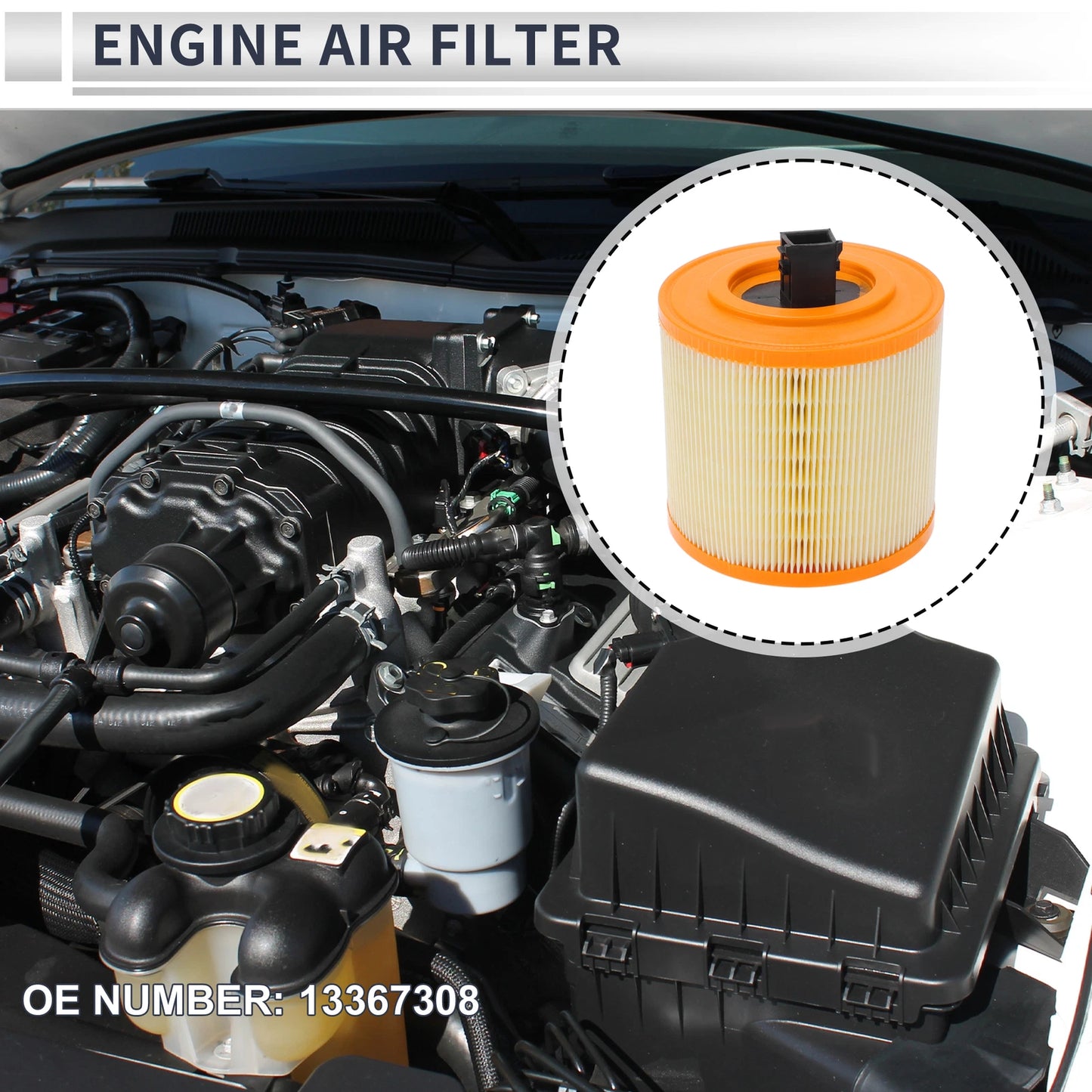 Car Engine Air Filter No. 13367308 for Cadillac ATS V 3.6L (2016–2019)