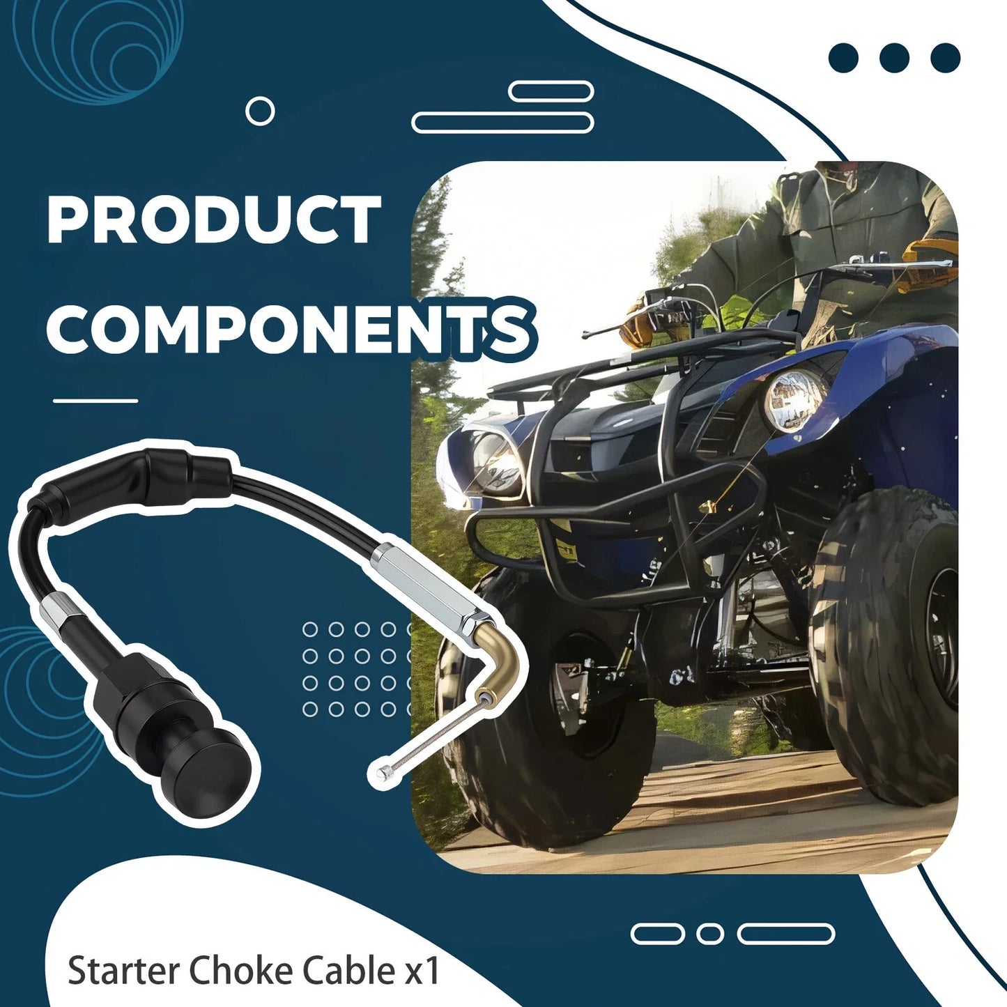 Choke Cable for Yamaha Grizzly YFM125 Breeze YFA-1 (1989–2013)