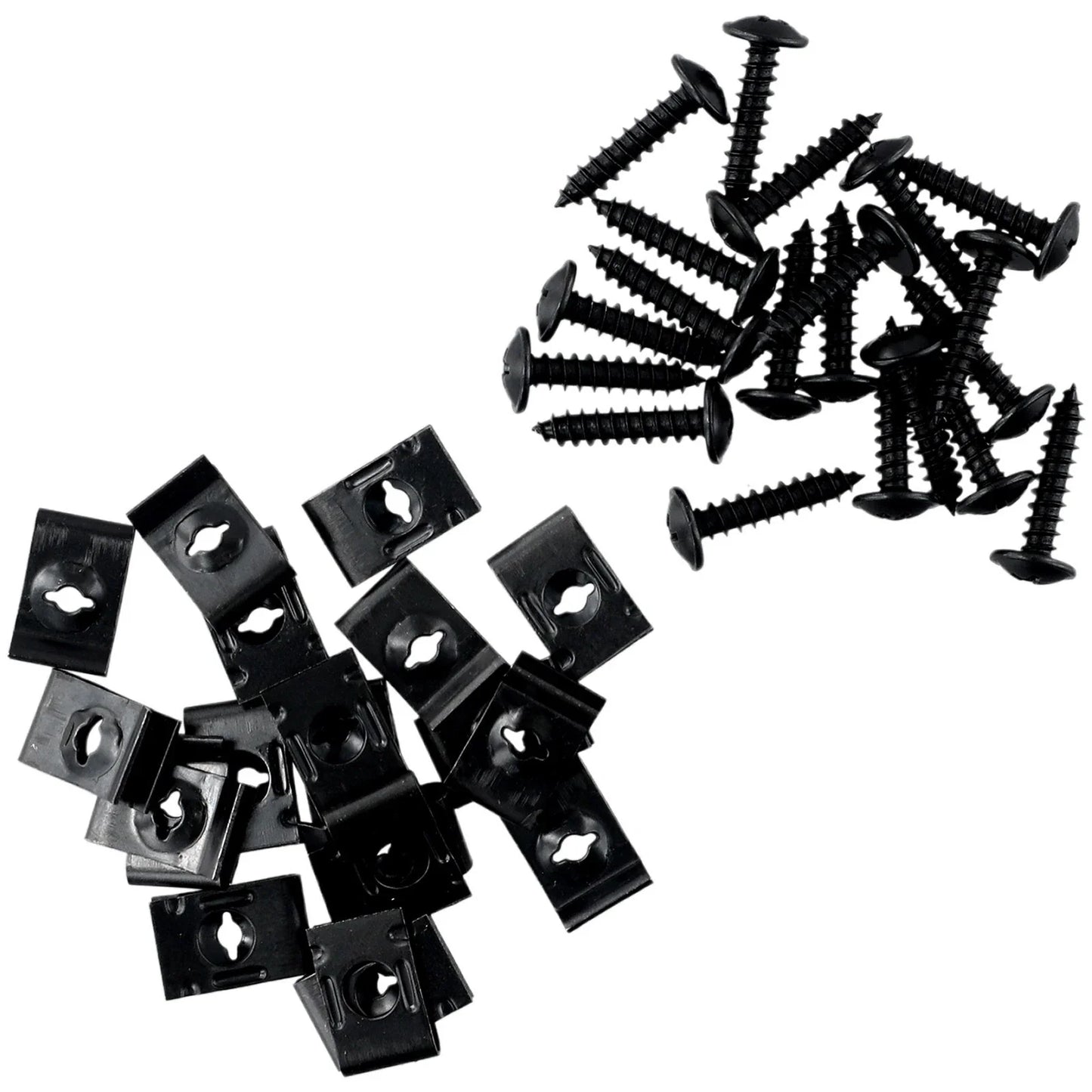 U-type Clip With Screw / 20x / Car Bumper Fender Trim Fasteners for Car