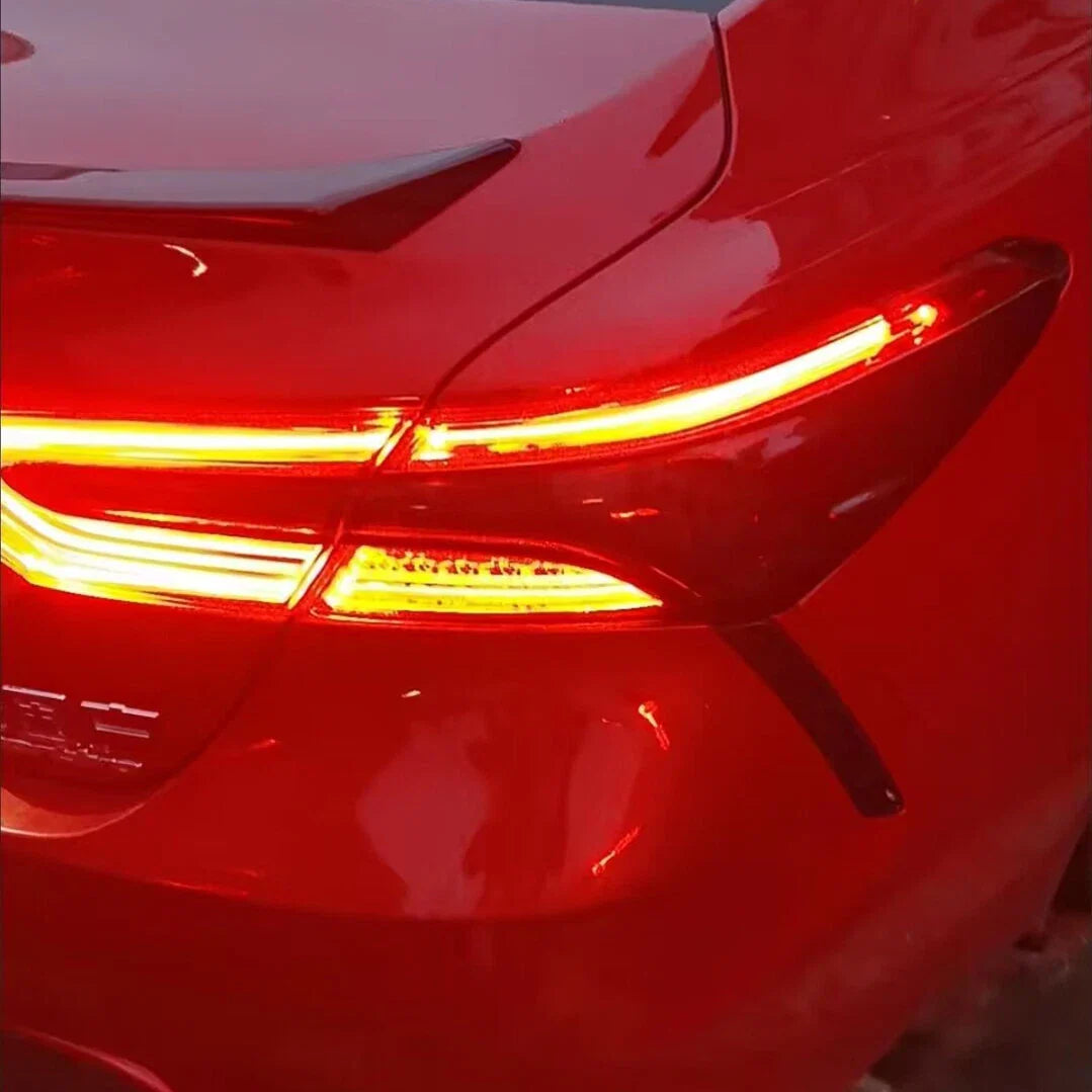 4X Smoky Black Rear Tail Light Lamp Cover Trim Decor for Toyota Camry (2018–2022)