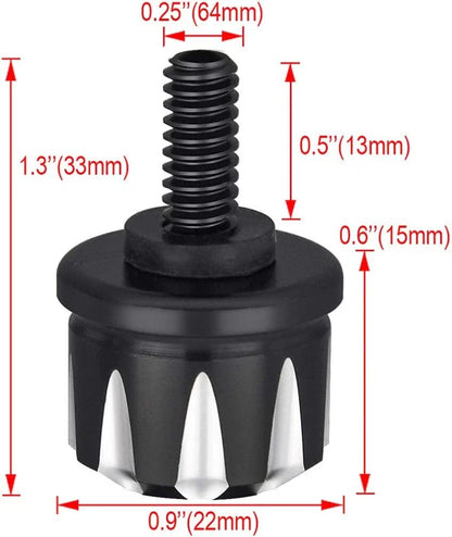 Aluminum Black Rear Seat Bolt Nut for Harley Davidson (1996-2017)
