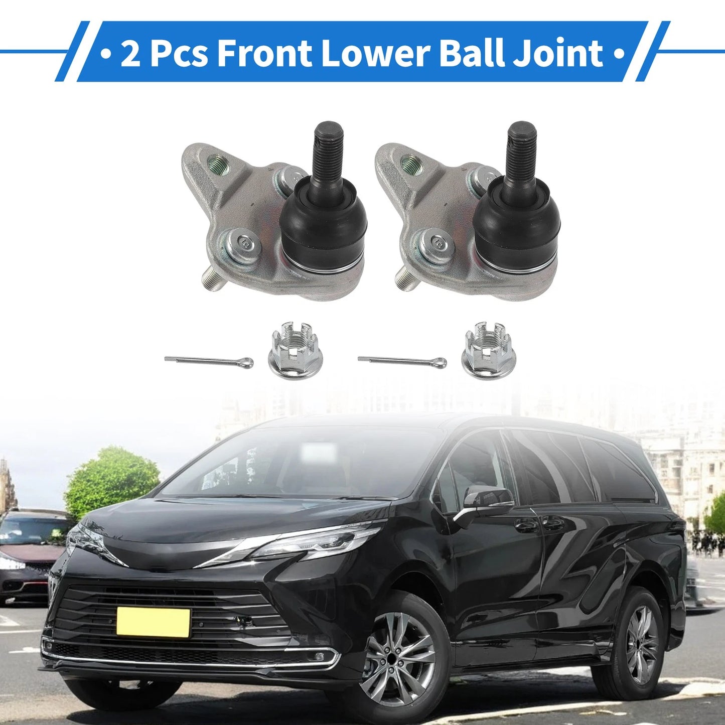 2X Front Lower Ball Joints for Toyota Prius (2010–2015) No.K500207/4333049185
