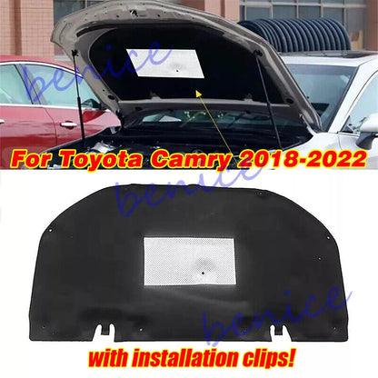 Engine Hood Insulation Cotton Soundproof Heat Pad for Toyota Camry (2018–2022)