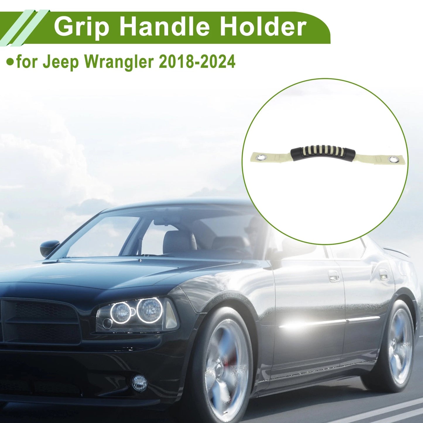 Roll Bar Grab Handles for Jeep Wrangler (2018–2030) Black Beige