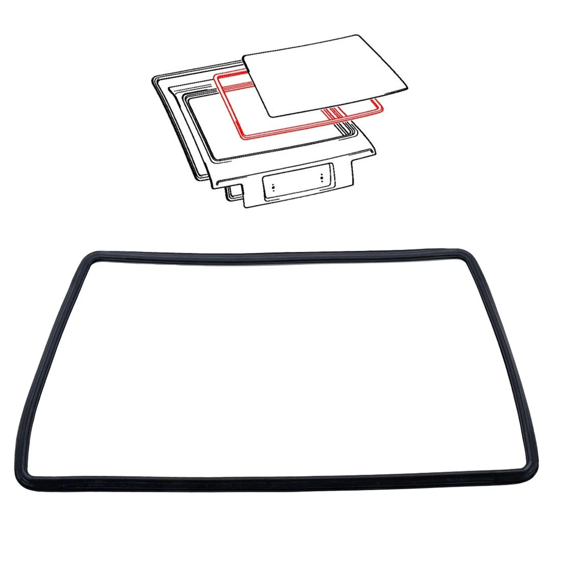 Rear Windshield Weatherstrip for Toyota Starlet (KP60-KP62)