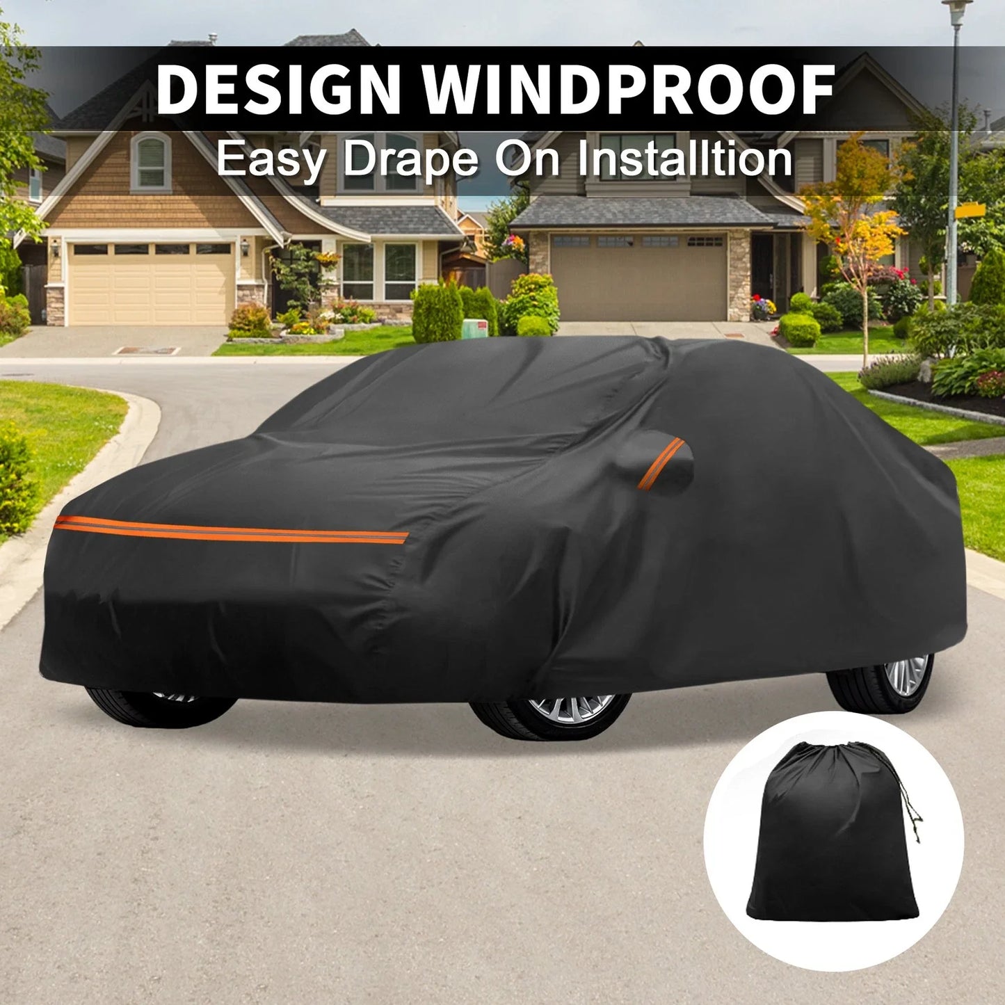 Car Cover Waterproof Spunlace Cotton w/Zipper for BMW 2er F22/F23 (2013-2021)