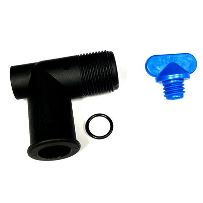 2X Exhaust 90 Degree Fitting Drain Plug Elbow for MerCruiser