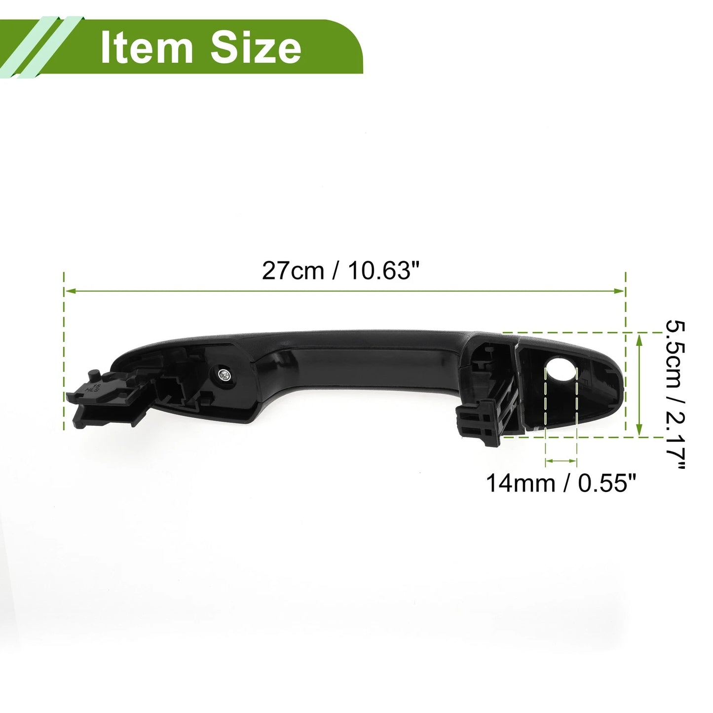Set of 1 Car Door Handle for Toyota Hilux Fortuner (No. 692100K210) Black